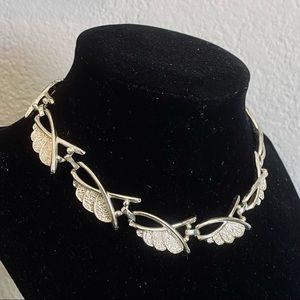 Vintage silver tone choker